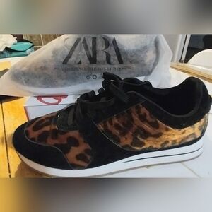 Zara cheetah sneakers